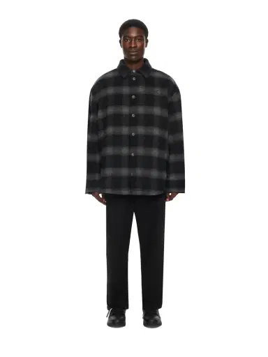 Off-White Flannel Wool Padded Overshirt Coat | Thumbnail 2 Off-White Flannel Wool Padded Overshirt Coat | Thumbnail 2