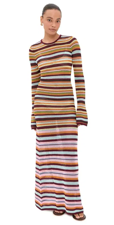 BEACH RIOT Joie Coverup Dress Paradise tripe | Thumbnail 1 BEACH RIOT Joie Coverup Dress Paradise tripe | Thumbnail 1