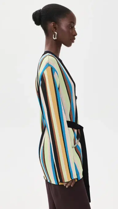 SIMONMILLER ax Belted Cardigan Ocean Stripe | Thumbnail 4 SIMONMILLER ax Belted Cardigan Ocean Stripe | Thumbnail 4