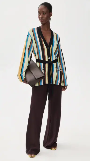 SIMONMILLER ax Belted Cardigan Ocean Stripe | Thumbnail 5 SIMONMILLER ax Belted Cardigan Ocean Stripe | Thumbnail 5