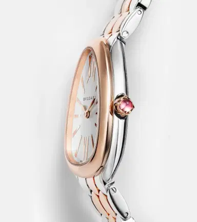 Bvlgari Serpenti Seduttori 18kt gold and stainless steel watch with rubellite | Thumbnail 3 Bvlgari Serpenti Seduttori 18kt gold and stainless steel watch with rubellite | Thumbnail 3