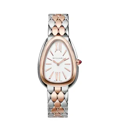Bvlgari Serpenti Seduttori 18kt gold and stainless steel watch with rubellite | Thumbnail 1 Bvlgari Serpenti Seduttori 18kt gold and stainless steel watch with rubellite | Thumbnail 1