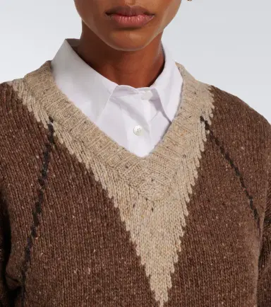 Altuzarra Parish argyle wool and alpaca blend sweater | Thumbnail 3 Altuzarra Parish argyle wool and alpaca blend sweater | Thumbnail 3