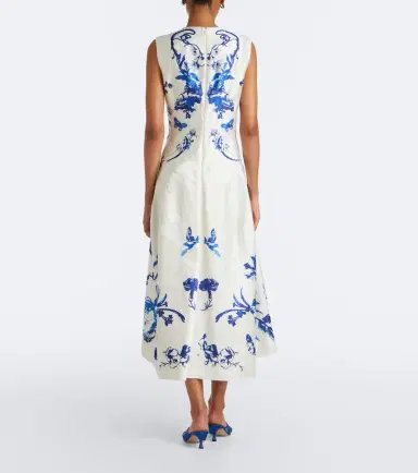 Erdem Floral twill midi dress | Thumbnail 6 Erdem Floral twill midi dress | Thumbnail 6