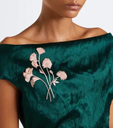 Erdem Embellished floral appliqué satin cocktail dress | Thumbnail 5 Erdem Embellished floral appliqué satin cocktail dress | Thumbnail 5