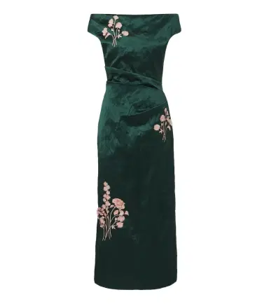 Erdem Embellished floral appliqué satin cocktail dress | Thumbnail 1 Erdem Embellished floral appliqué satin cocktail dress | Thumbnail 1