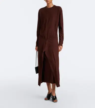 Lemaire Deconstructed wool-blend midi dress | Thumbnail 2 Lemaire Deconstructed wool-blend midi dress | Thumbnail 2