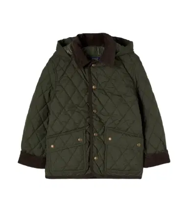 POLO RALPH LAUREN KIDS Corduroy-trimmed quilted jacket | Thumbnail 1 POLO RALPH LAUREN KIDS Corduroy-trimmed quilted jacket | Thumbnail 1