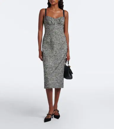 Dolce & Gabbana Wool and silk-blend tweed midi dress | Thumbnail 5 Dolce & Gabbana Wool and silk-blend tweed midi dress | Thumbnail 5