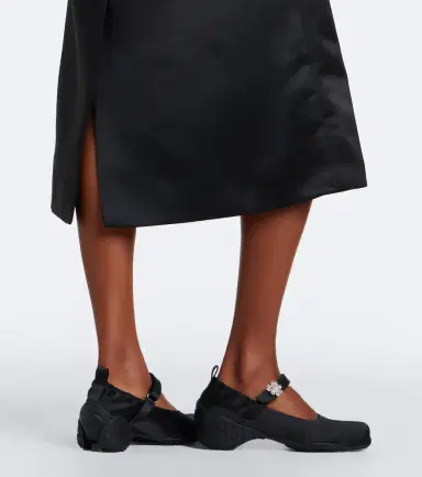 Simone Rocha Floral-appliqué satin midi dress | Thumbnail 4 Simone Rocha Floral-appliqué satin midi dress | Thumbnail 4