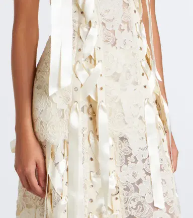 Simone Rocha Unraveling bow-detail lace top | Thumbnail 2 Simone Rocha Unraveling bow-detail lace top | Thumbnail 2