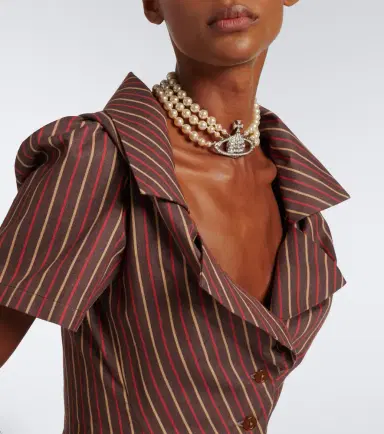 Vivienne Westwood Monday striped peplum cotton top | Thumbnail 2 Vivienne Westwood Monday striped peplum cotton top | Thumbnail 2