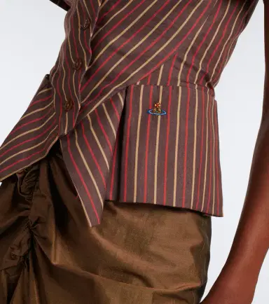 Vivienne Westwood Monday striped peplum cotton top | Thumbnail 4 Vivienne Westwood Monday striped peplum cotton top | Thumbnail 4