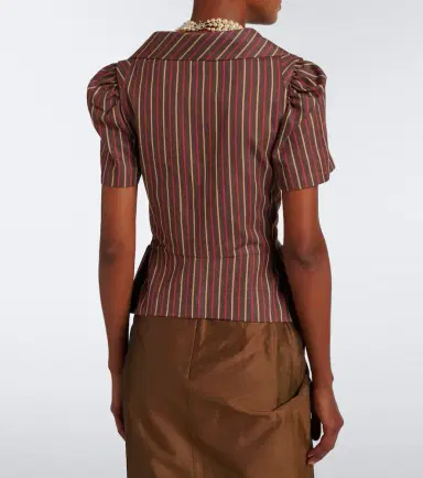 Vivienne Westwood Monday striped peplum cotton top | Thumbnail 6 Vivienne Westwood Monday striped peplum cotton top | Thumbnail 6