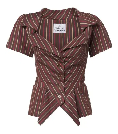 Vivienne Westwood Monday striped peplum cotton top | Thumbnail 1 Vivienne Westwood Monday striped peplum cotton top | Thumbnail 1