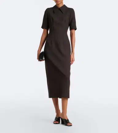 Emilia Wickstead Valletta wool midi dress | Thumbnail 4 Emilia Wickstead Valletta wool midi dress | Thumbnail 4