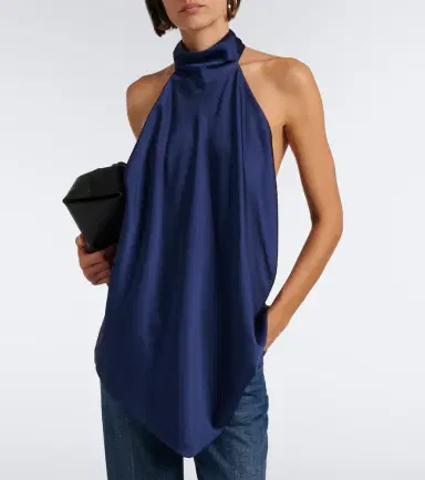 Stella McCartney Halterneck satin top | Thumbnail 3 Stella McCartney Halterneck satin top | Thumbnail 3