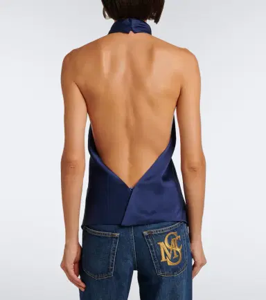 Stella McCartney Halterneck satin top | Thumbnail 7 Stella McCartney Halterneck satin top | Thumbnail 7