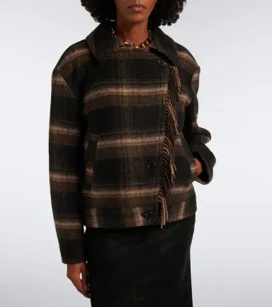 Marant Étoile Galeane plaid wool-blend jacket | Thumbnail 6 Marant Étoile Galeane plaid wool-blend jacket | Thumbnail 6