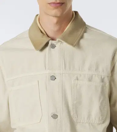 Frame Suede-trimmed cotton field jacket | Thumbnail 6 Frame Suede-trimmed cotton field jacket | Thumbnail 6