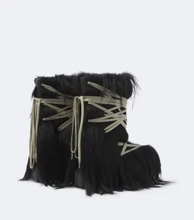 Rick Owens Megalace Lunar Mega shearling mid-calf boots | Thumbnail 4 Rick Owens Megalace Lunar Mega shearling mid-calf boots | Thumbnail 4
