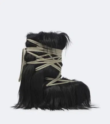 Rick Owens Megalace Lunar Mega shearling mid-calf boots | Thumbnail 5 Rick Owens Megalace Lunar Mega shearling mid-calf boots | Thumbnail 5