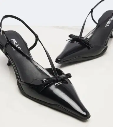 Prada Bow-detail leather slingback pumps | Thumbnail 3 Prada Bow-detail leather slingback pumps | Thumbnail 3
