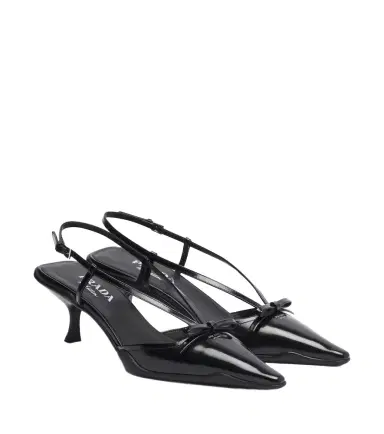 Prada Bow-detail leather slingback pumps | Thumbnail 1 Prada Bow-detail leather slingback pumps | Thumbnail 1