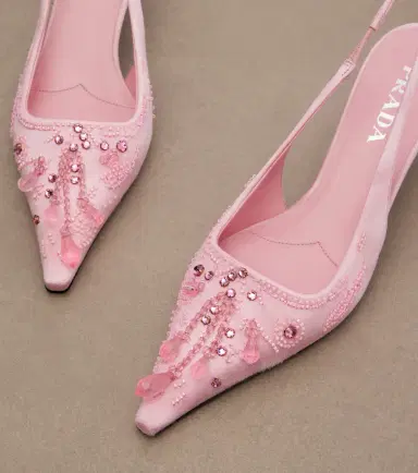 Prada Embellished satin slingback pumps | Thumbnail 2 Prada Embellished satin slingback pumps | Thumbnail 2