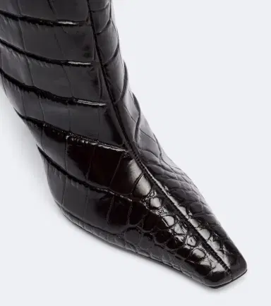 Amina Muaddi Mona croc-effect leather knee-high boots | Thumbnail 3 Amina Muaddi Mona croc-effect leather knee-high boots | Thumbnail 3