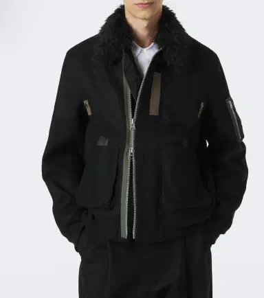 Sacai Wool blouson jacket | Thumbnail 3 Sacai Wool blouson jacket | Thumbnail 3
