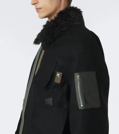Sacai Wool blouson jacket | Thumbnail 6 Sacai Wool blouson jacket | Thumbnail 6