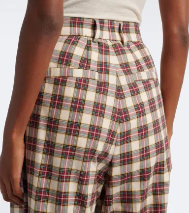 Dries Van Noten Plaid cotton flannel wide-leg pants | Thumbnail 4 Dries Van Noten Plaid cotton flannel wide-leg pants | Thumbnail 4