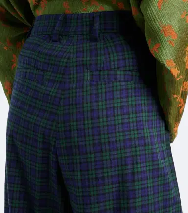 Dries Van Noten Plaid cotton flannel wide-leg pants | Thumbnail 2 Dries Van Noten Plaid cotton flannel wide-leg pants | Thumbnail 2