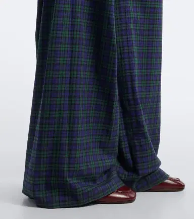 Dries Van Noten Plaid cotton flannel wide-leg pants | Thumbnail 5 Dries Van Noten Plaid cotton flannel wide-leg pants | Thumbnail 5