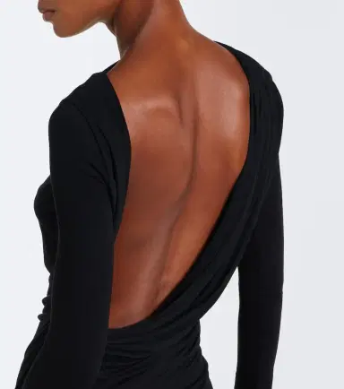 Rick Owens Lilies Shailee draped open-back jersey gown | Thumbnail 4 Rick Owens Lilies Shailee draped open-back jersey gown | Thumbnail 4