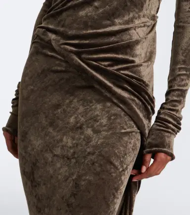 Rick Owens Lilies Shailee draped open-back velvet gown | Thumbnail 4 Rick Owens Lilies Shailee draped open-back velvet gown | Thumbnail 4