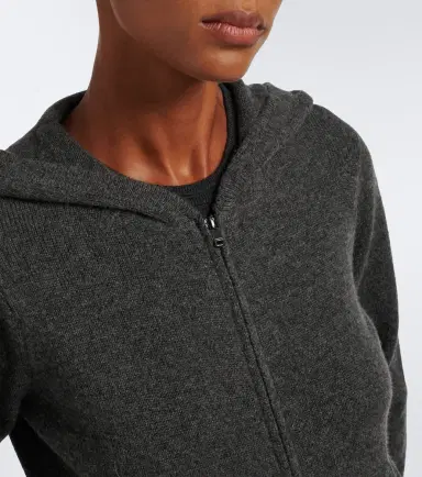 Max Mara Cashmere zip-up hoodie | Thumbnail 7 Max Mara Cashmere zip-up hoodie | Thumbnail 7