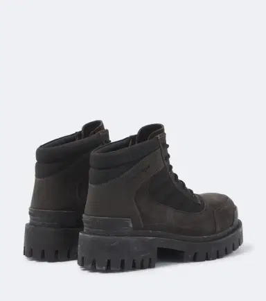 Balenciaga Combat Strike suede-trimmed lace-up boots | Thumbnail 3 Balenciaga Combat Strike suede-trimmed lace-up boots | Thumbnail 3