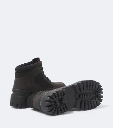 Balenciaga Combat Strike suede-trimmed lace-up boots | Thumbnail 5 Balenciaga Combat Strike suede-trimmed lace-up boots | Thumbnail 5