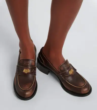 Miu Miu Leather penny loafers | Thumbnail 6 Miu Miu Leather penny loafers | Thumbnail 6