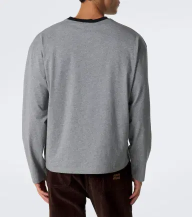 Miu Miu Embroidered logo cotton jersey T-shirt | Thumbnail 6 Miu Miu Embroidered logo cotton jersey T-shirt | Thumbnail 6