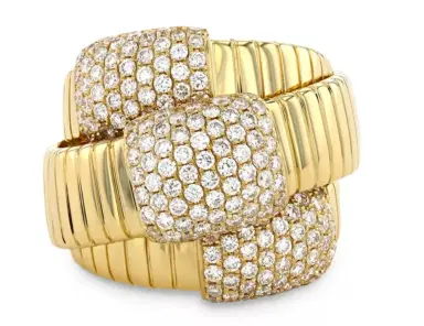 Wish Fine Jewelry 1.76ct Diamond 18K Gold Multi Row Ring | Thumbnail 1 Wish Fine Jewelry 1.76ct Diamond 18K Gold Multi Row Ring | Thumbnail 1