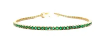 Wish Fine Jewelry 2.24ct Emerald 14K Gold Tennis Bracelet | Thumbnail 1 Wish Fine Jewelry 2.24ct Emerald 14K Gold Tennis Bracelet | Thumbnail 1
