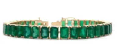 Wish Fine Jewelry 21.99ct Emerald 14K Gold Tennis Bracelet | Thumbnail 1 Wish Fine Jewelry 21.99ct Emerald 14K Gold Tennis Bracelet | Thumbnail 1