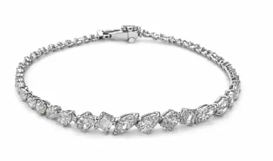 Wish Fine Jewelry 4.78ct Diamond 18K Gold Multi Shape Tennis Bracelet | Thumbnail 1 Wish Fine Jewelry 4.78ct Diamond 18K Gold Multi Shape Tennis Bracelet | Thumbnail 1
