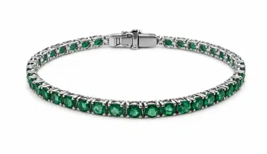 Wish Fine Jewelry 5.93ct Emerald 14K Gold Tennis Bracelet | Thumbnail 1 Wish Fine Jewelry 5.93ct Emerald 14K Gold Tennis Bracelet | Thumbnail 1
