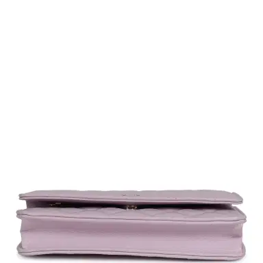 Chanel Chanel Classic Wallet On Chain WOC Light Purple Caviar Light Gold Hardware | Thumbnail 6 Chanel Chanel Classic Wallet On Chain WOC Light Purple Caviar Light Gold Hardware | Thumbnail 6