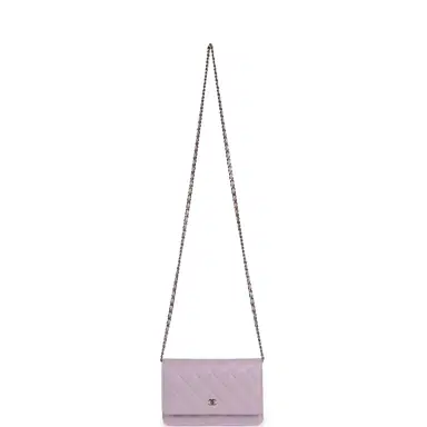 Chanel Chanel Classic Wallet On Chain WOC Light Purple Caviar Light Gold Hardware | Thumbnail 7 Chanel Chanel Classic Wallet On Chain WOC Light Purple Caviar Light Gold Hardware | Thumbnail 7