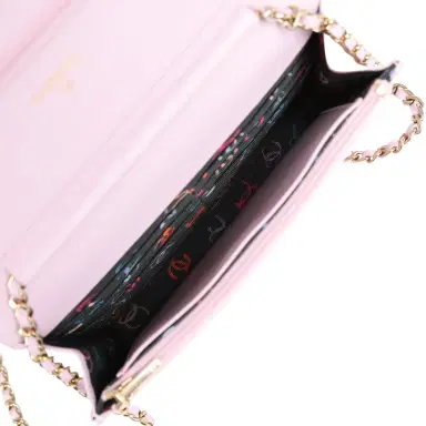 Chanel Chanel Classic Wallet On Chain WOC Light Purple Caviar Light Gold Hardware | Thumbnail 9 Chanel Chanel Classic Wallet On Chain WOC Light Purple Caviar Light Gold Hardware | Thumbnail 9